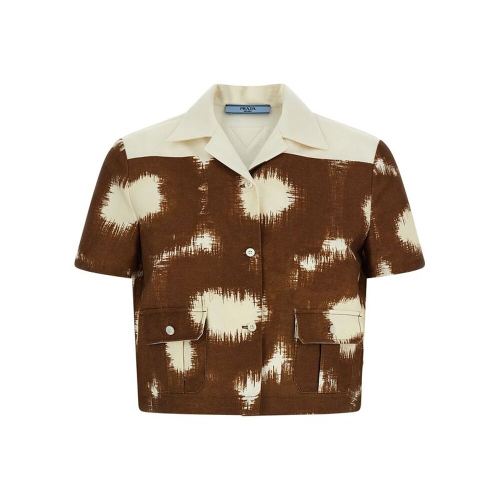 Prada Brown Cotton Women's Blouse